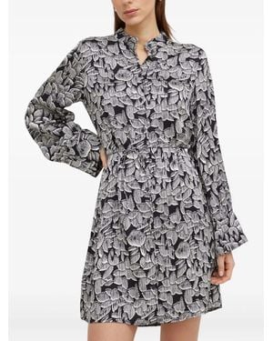 Marc O' Polo Abstract-Print Shirt Dress - Gray
