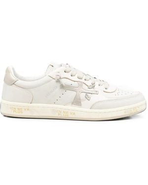 Premiata Clay Logo-Patch Sneakers - White