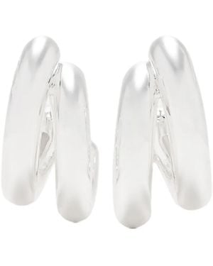 Jenny Bird Florence Twisted Hoop Earrings - White