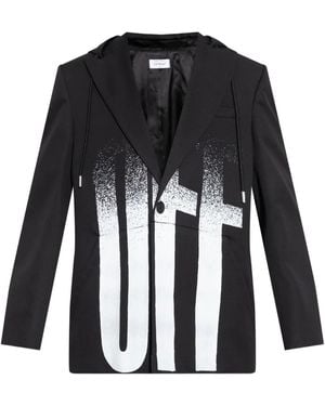 Off-White c/o Virgil Abloh Hooded spray-paint jacket - Schwarz