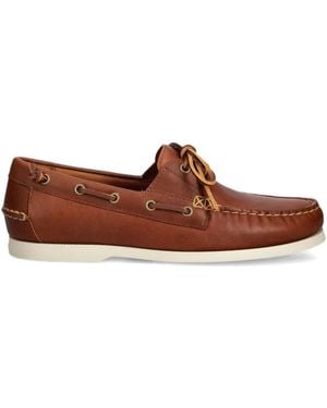 Polo Ralph Lauren Leather Boat Shoes - Brown