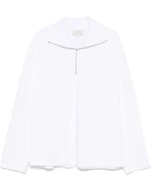 Studio Nicholson Half-Zip Sweatshirt - White