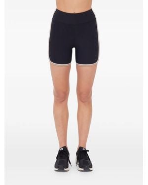 The Upside Rhythm Contrast-Trim Shorts - Blue