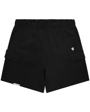 Aape By A Bathing Ape Logo-Patch Cargo Shorts - Black