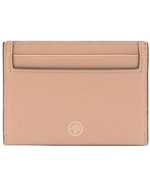 Mulberry Logo-Stamp Leather Cardholder - Natural
