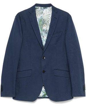 Etro Single-Breasted Blazer - Blue