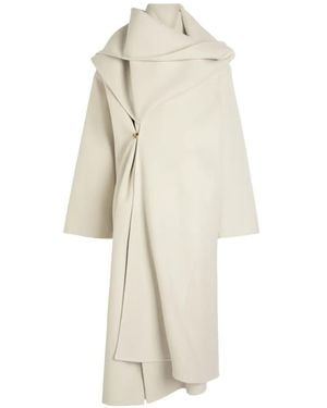 Calvin Klein Amelia Draped-Design Coat - White