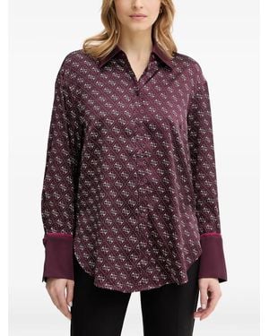 Guess Hemd Mit Monogramm-Print - Lila