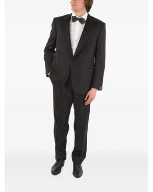 Corneliani Single-Breasted Wool Suit - Black