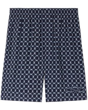 Sandro Geometric-Pattern Shorts - Blue