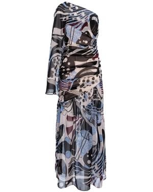 CuAnna One-Shoulder Ruched Dress - White