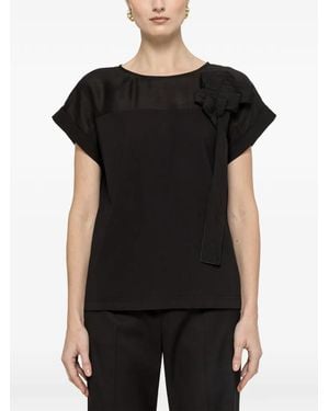 Nissa Bow Detail Blouse - Black