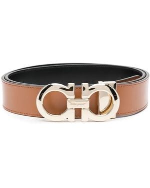 Ferragamo ロゴバックル ベルト - ブラック