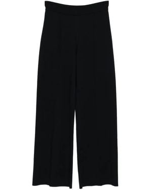 N.Peal Cashmere Doublefaced Knit Trousers - Black