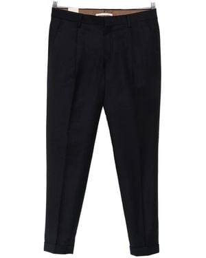 Briglia 1949 Pressed-Crease Turn-Up Pants - Black