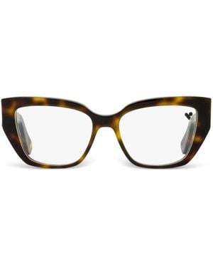 Ferragamo Eyewear Ausgestellte Brille Mit Eckigem Gestell - Braun