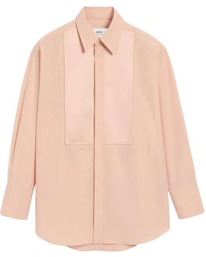 Ami Paris Oversized Cotton Shirt - Pink