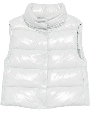 Herno Quilted High-Neck Vest - White