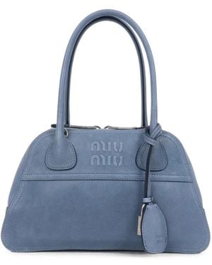 Miu Miu Vivant Nappa Leather Bag - Blue