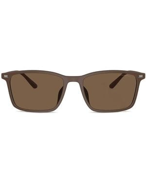 Emporio Armani Lunettes De Soleil À Monture Carrée - Brown