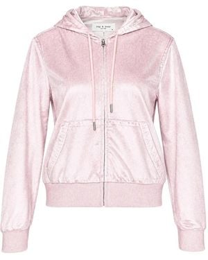 Rag & Bone Miramar Velvet Hoodie - Pink