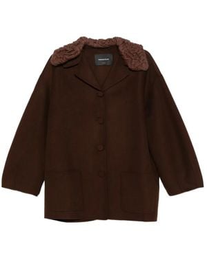Fabiana Filippi Geknöpfte Jacke Mit Strukturiertem Kragen - Braun