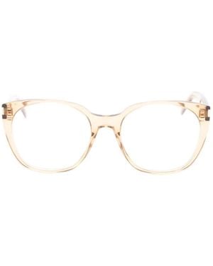 Saint Laurent Round-Frame Glasses - Natural