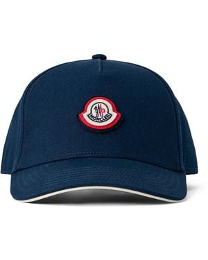 Moncler Cappello Da Baseball Con Applicazione Logo - Blu