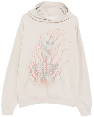 WARMAN Sudadera Con Capucha Y Motivo Gráfico - Blanco