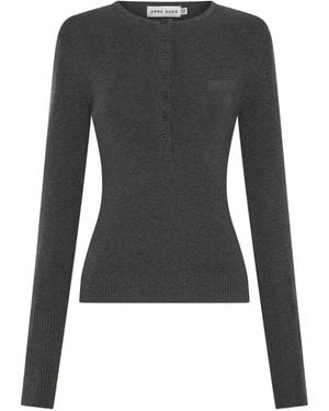 Anna Quan Top Con Botones - Negro