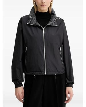 MICHAEL Michael Kors Logo-Print Zip-Front Jacket - Black