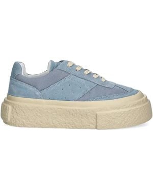 MM6 by Maison Margiela Mesh-Panel Suede Sneakers - Blue
