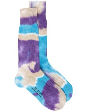 Suicoke Calzini Con Fantasia Tie-Dye - Blu