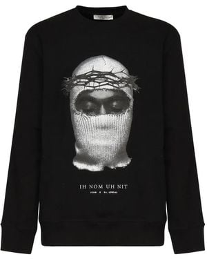 ih nom uh nit Crown Balaclava Sweatshirt mit Print - Schwarz