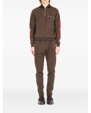 Maison Margiela Zippered High-Neck Sweatshirt - Brown