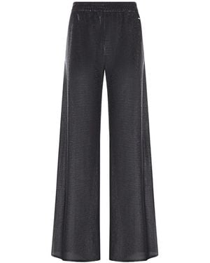 Gucci Metallic-Effect High-Waisted Pants - Blue
