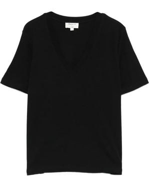 MAISON 123 Dana V-Neck T-Shirt - Black