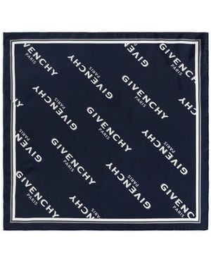 Givenchy シルクスカーフ - ブルー