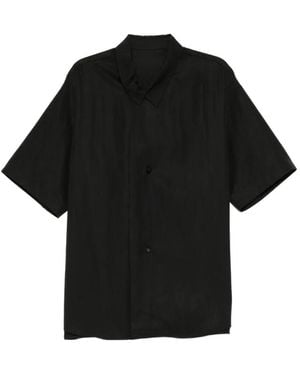 CROQUIS Woven-Button Shirt - Black