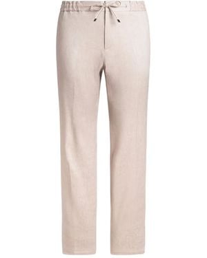 Etro Linen Twill Pants - Natural