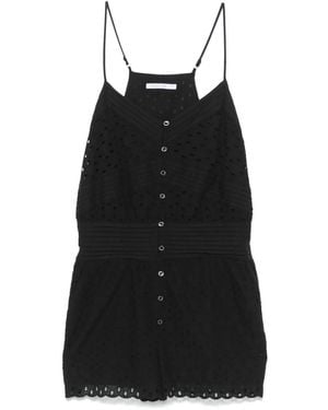 Patrizia Pepe Broderie-Anglaise Jumpsuit - Black