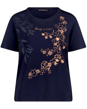 Betty Barclay Floral-Print T-Shirt - Blue