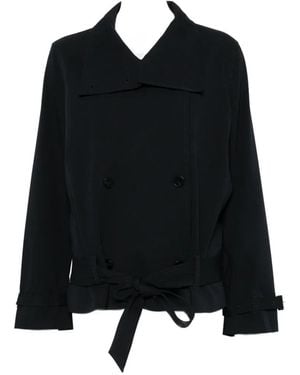 Samsøe & Samsøe Sabianca Double-Breasted Belted Jacket - Black