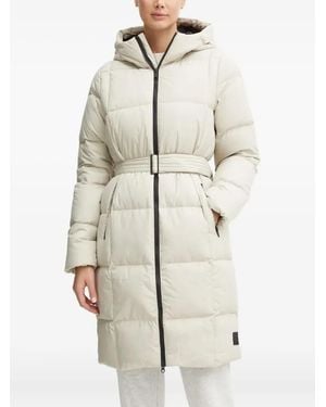 Jack Wolfskin Frozen Lake Belted Hooded Coat - White