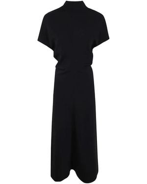 DR. HOPE Draped-Detail Maxi Dress - Black