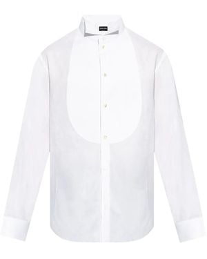 Giorgio Armani Tuxedo Shirt - White