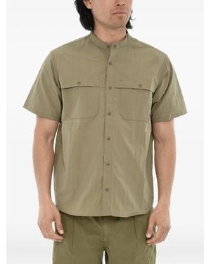 Woolrich Short-Sleeve Band-Collar Shirt - Green