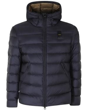 Blauer Quilted Hooded Jacket - Blue