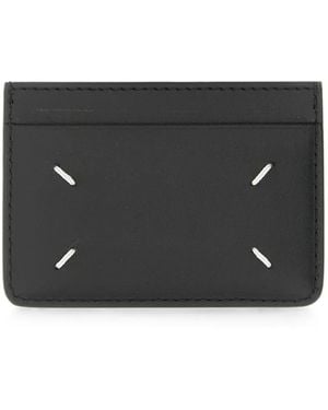 Maison Margiela Four Stitches Calf Leather Cardholder - Black