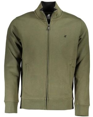 U.S. Grand Embroidered-Logo Zip-Up Sweatshirt - Green